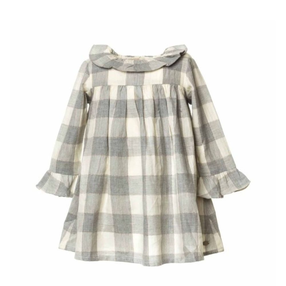 Tartine Et Chocolat Plaid Long Sleeve Dress